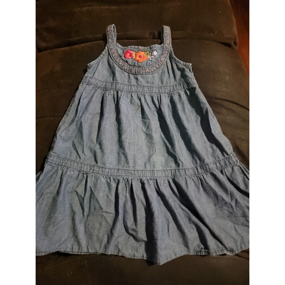 Gymboree surf adventure floral denim dress size 5t